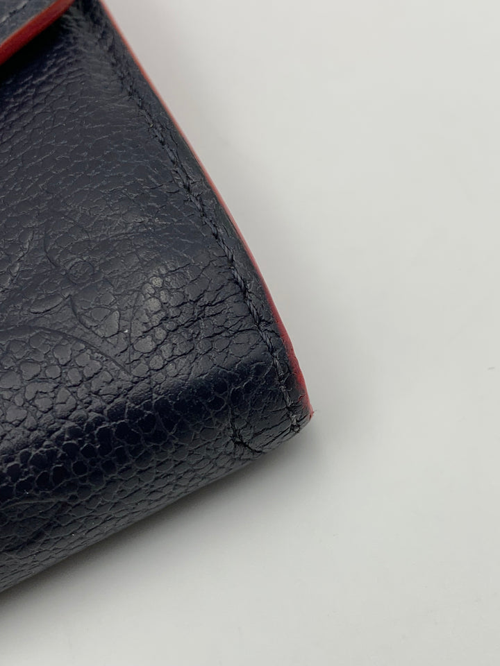 Louis Vuitton Navy Blue Empreinte Sarah Wallet