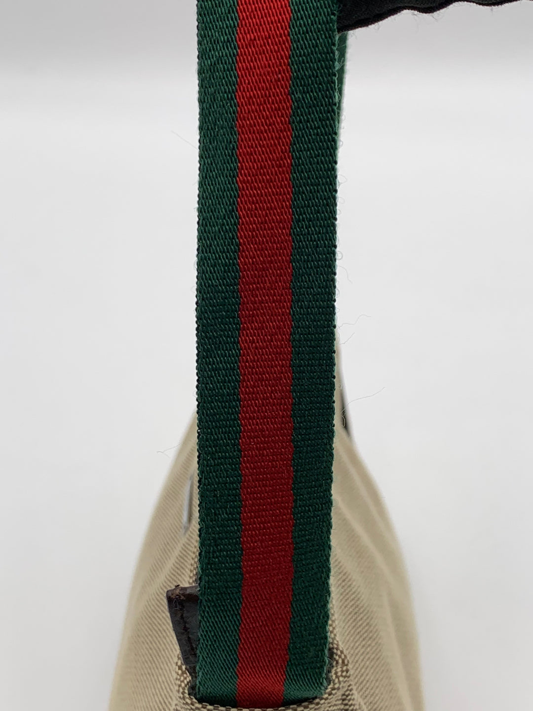 Gucci Beige Canvas Web Pochette