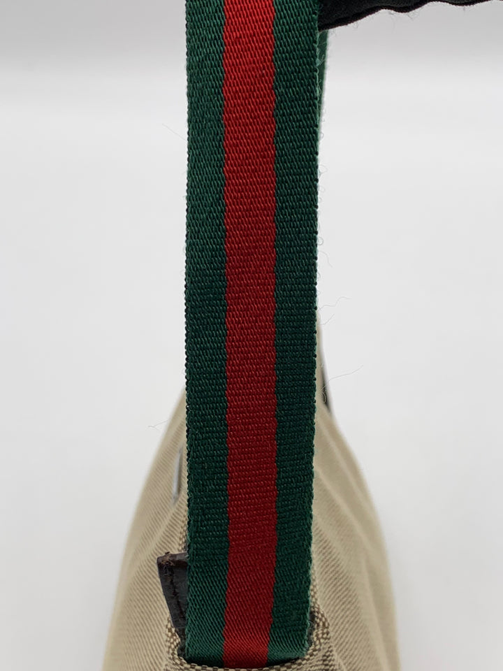 Gucci Beige Canvas Web Pochette