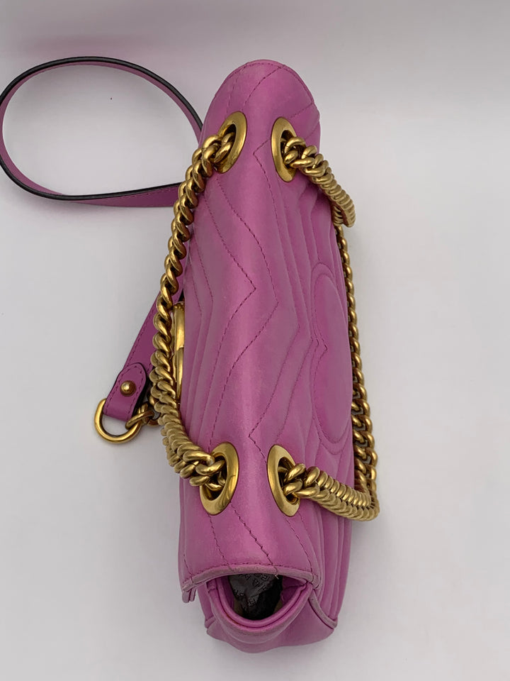 Gucci Marmont Matelasse Mini Purple Flap Bag