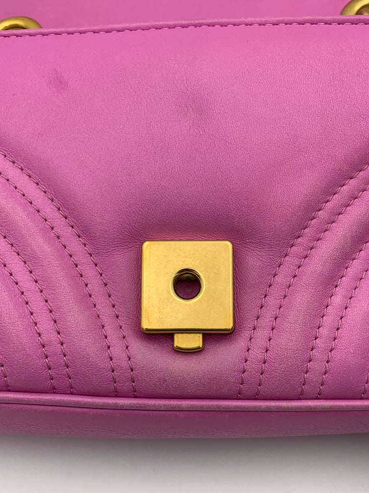 Gucci Marmont Matelasse Mini Purple Flap Bag