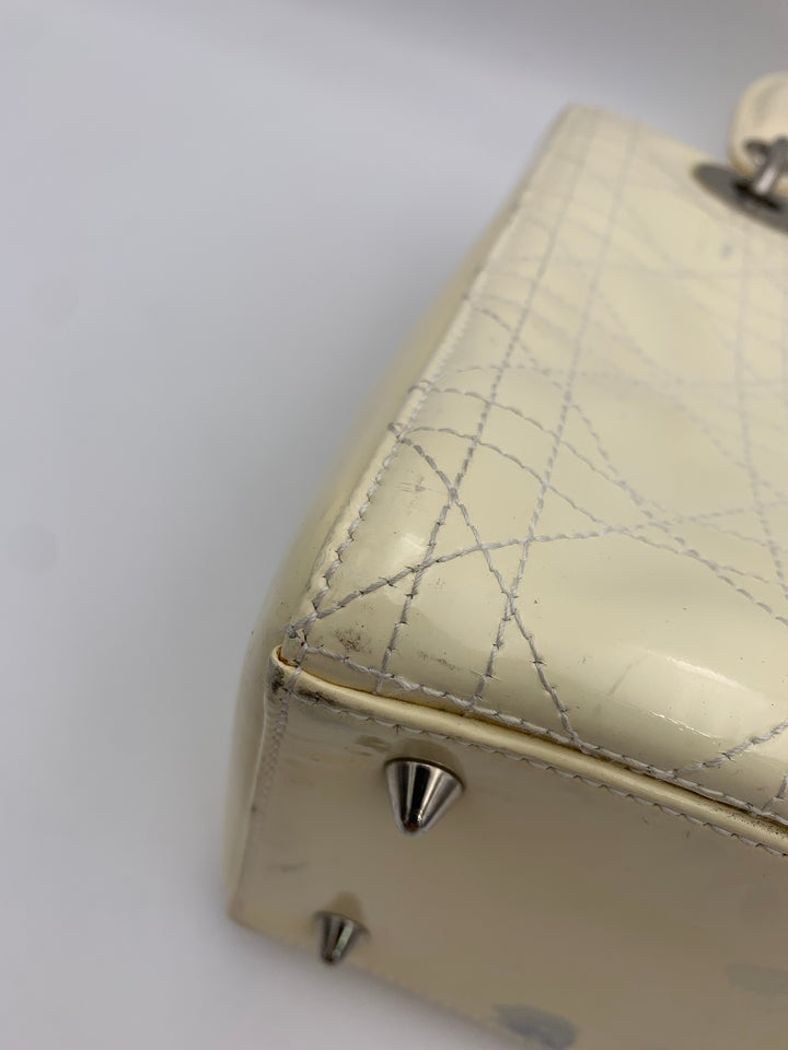 Lady Dior in Beige Cannage Patent Leather