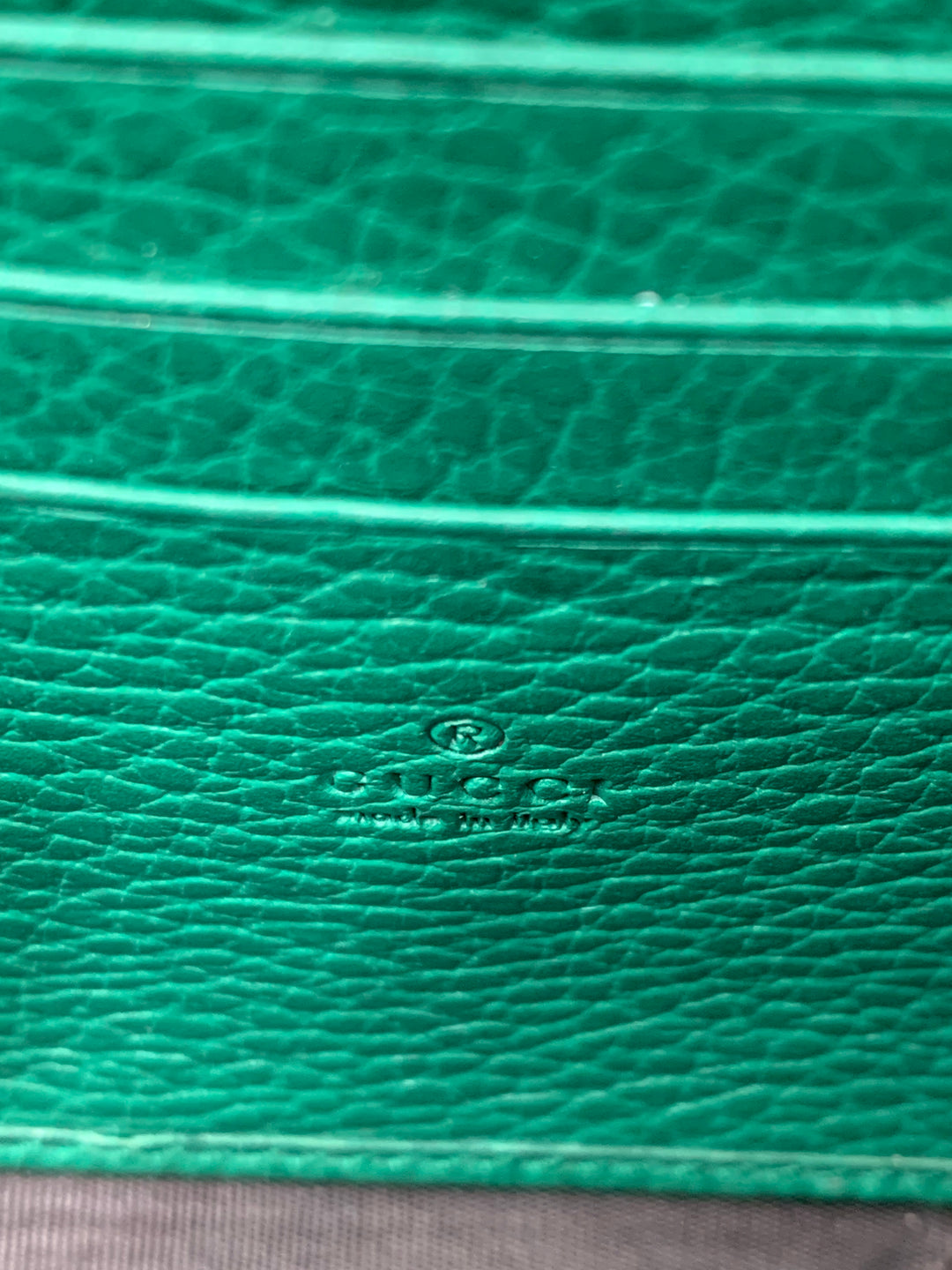 Gucci Dionysus Leather Mini Chain Bag Emerald Green