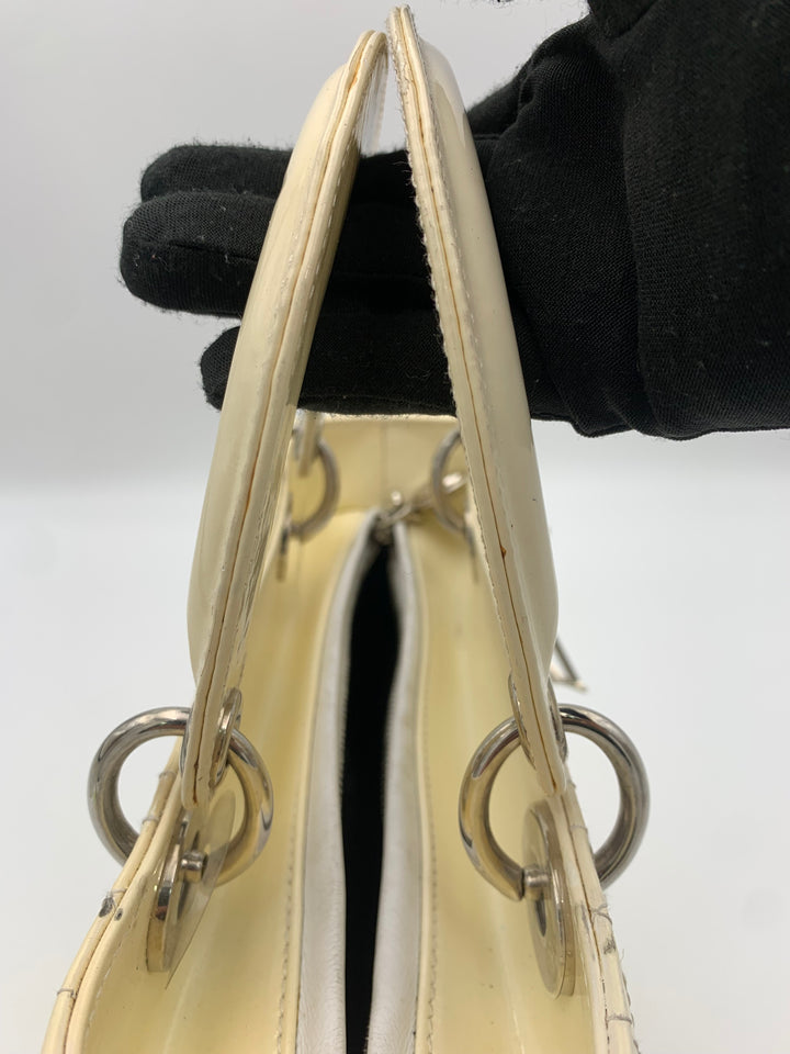 Lady Dior in Beige Cannage Patent Leather