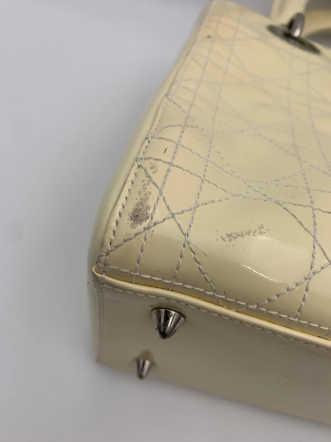 Lady Dior in Beige Cannage Patent Leather