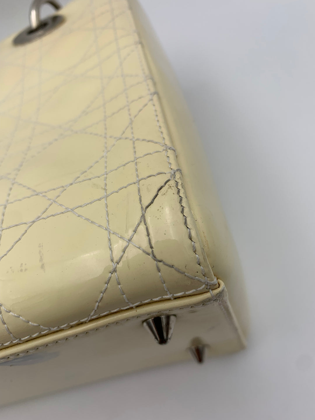 Lady Dior in Beige Cannage Patent Leather