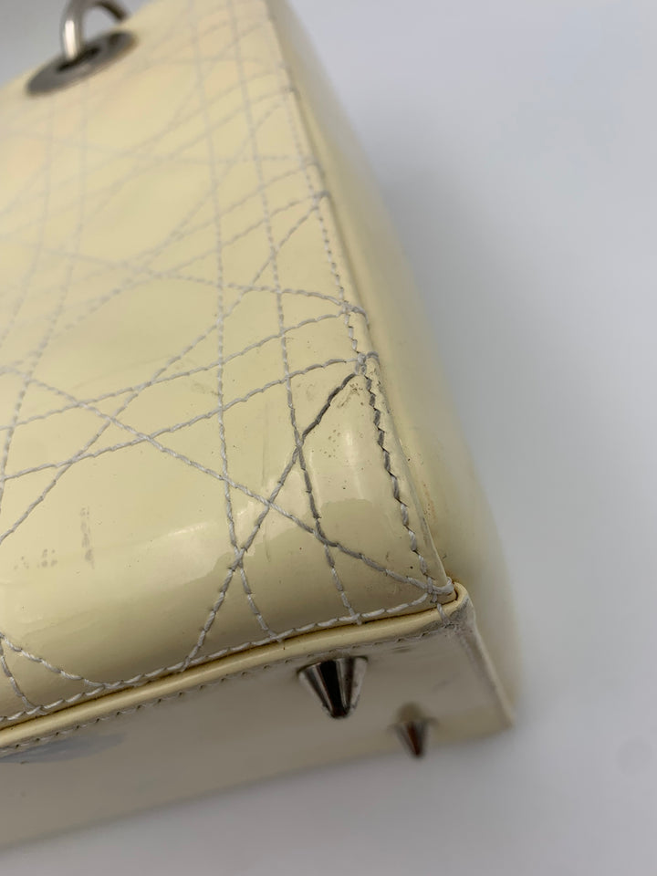 Lady Dior in Beige Cannage Patent Leather