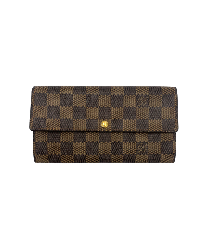 Louis Vuitton Damier Ebene Sarah Wallet (10 card slots)