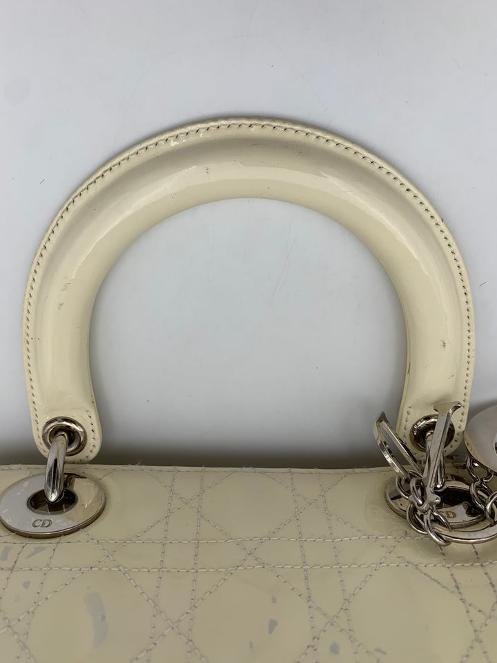 Lady Dior in Beige Cannage Patent Leather