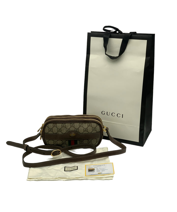 Gucci Ophidia Triple Zip Crossbody Bag