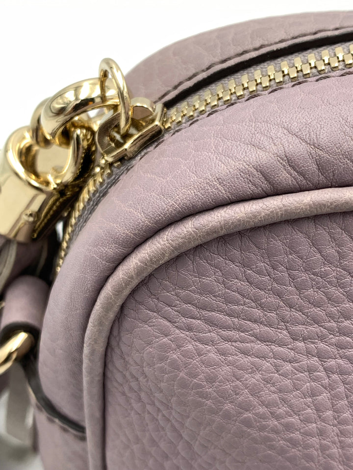 Gucci Purple Leather Small Soho Disco Crossbody Bag