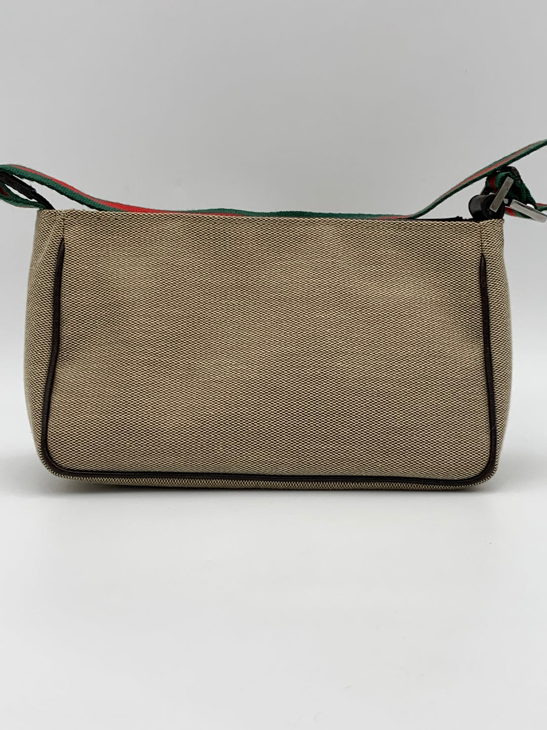 Gucci Beige Canvas Web Pochette