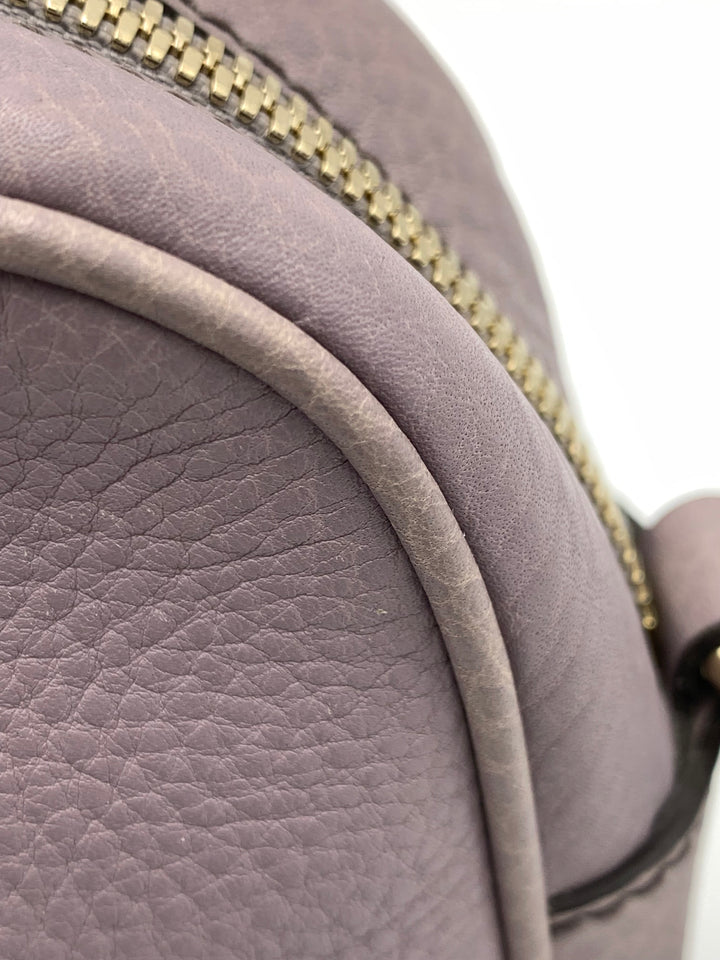 Gucci Purple Leather Small Soho Disco Crossbody Bag