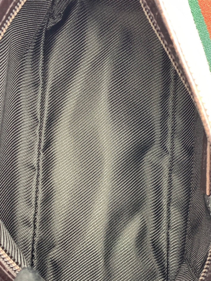 Gucci Beige Canvas Web Pochette