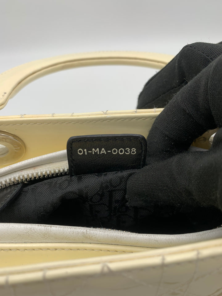 Lady Dior in Beige Cannage Patent Leather