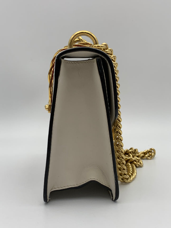 Gucci Mini Sylvie Chain Shoulder Bag White