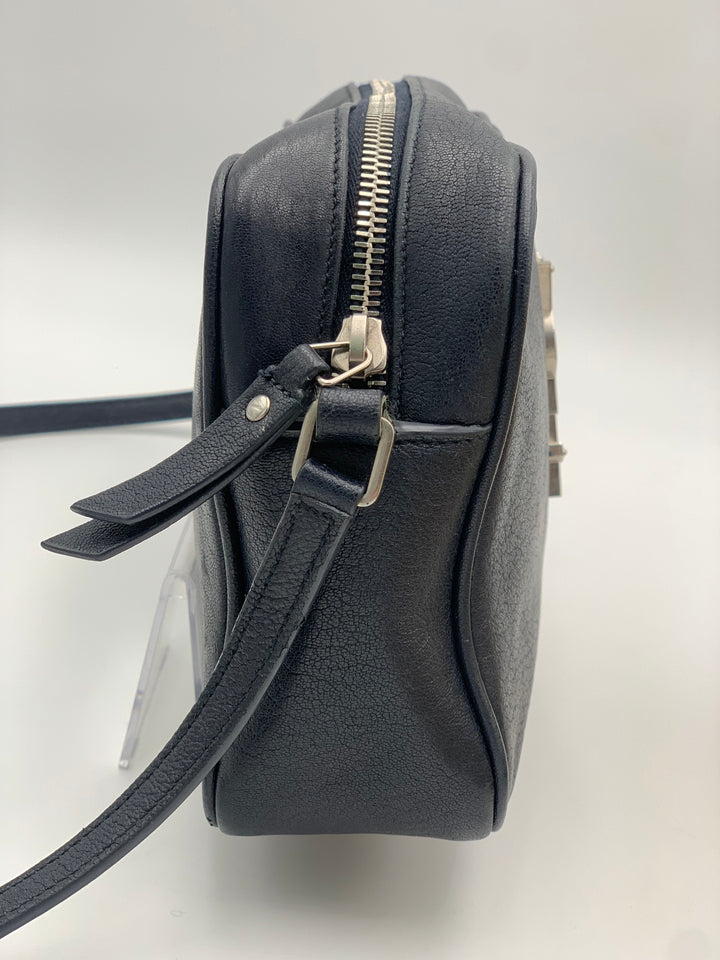 Saint Laurent Navy Calfskin Leather Small Lou Camera Bag