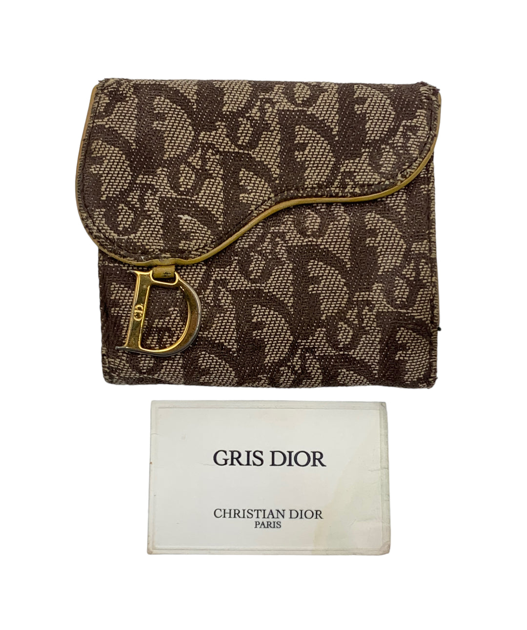 Christian Dior Trotter Canvas Compact Wallet - Brown