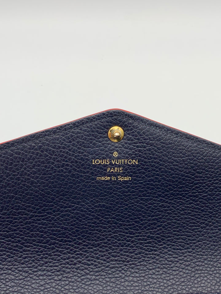 Louis Vuitton Navy Blue Empreinte Sarah Wallet