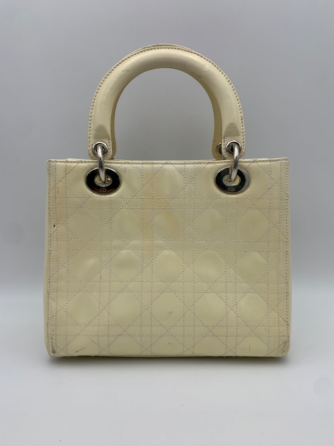 Lady Dior in Beige Cannage Patent Leather