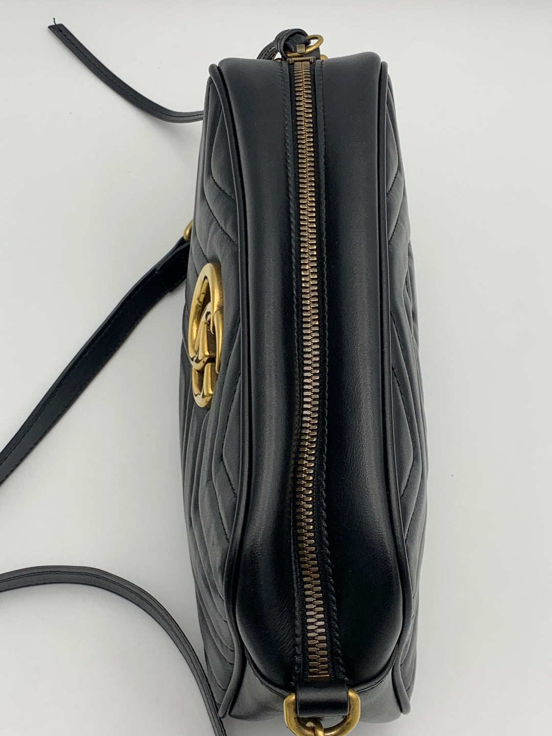 Gucci Black Marmont Matelasse Small Camera Bag