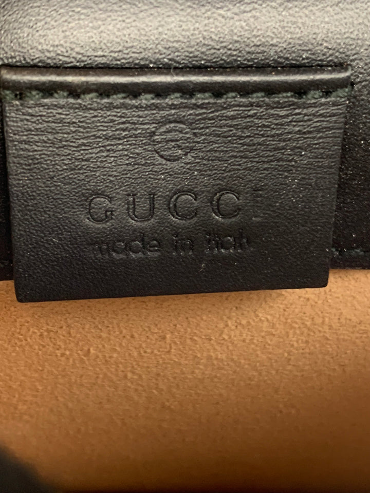 Gucci Black Leather Super Mini Sylvie  Chain Shoulder Bag