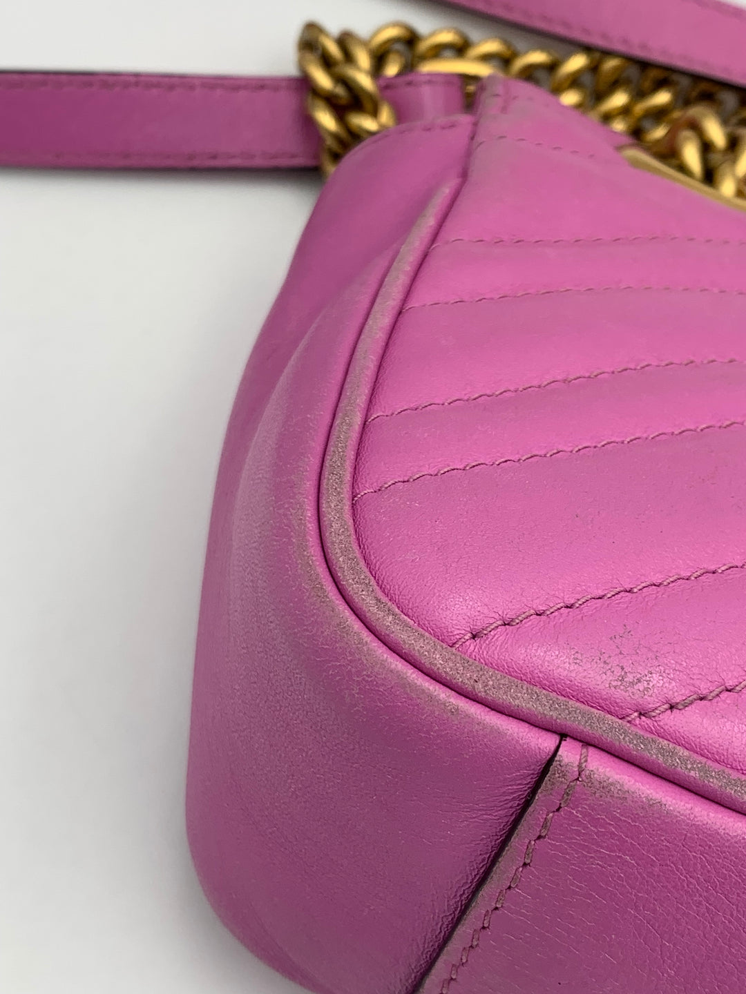 Gucci Marmont Matelasse Mini Purple Flap Bag