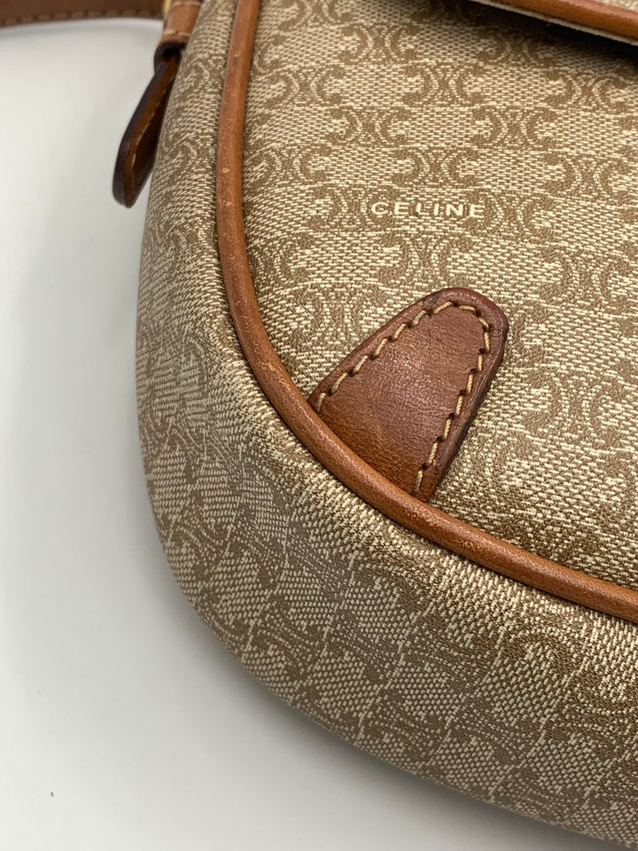 Celine Vintage Macadam Shoulder Bag