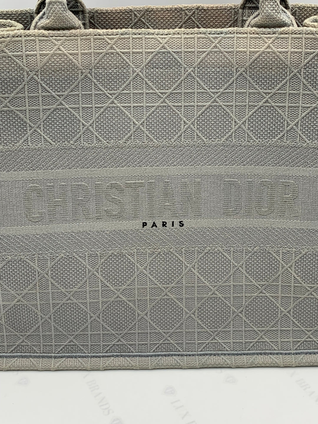 Dior Grey Canvas Medium Book Tote Bag