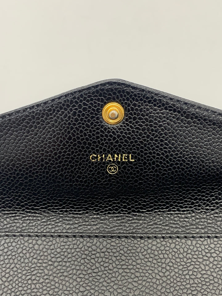 Chanel Caviar Vintage Envelope Clutch