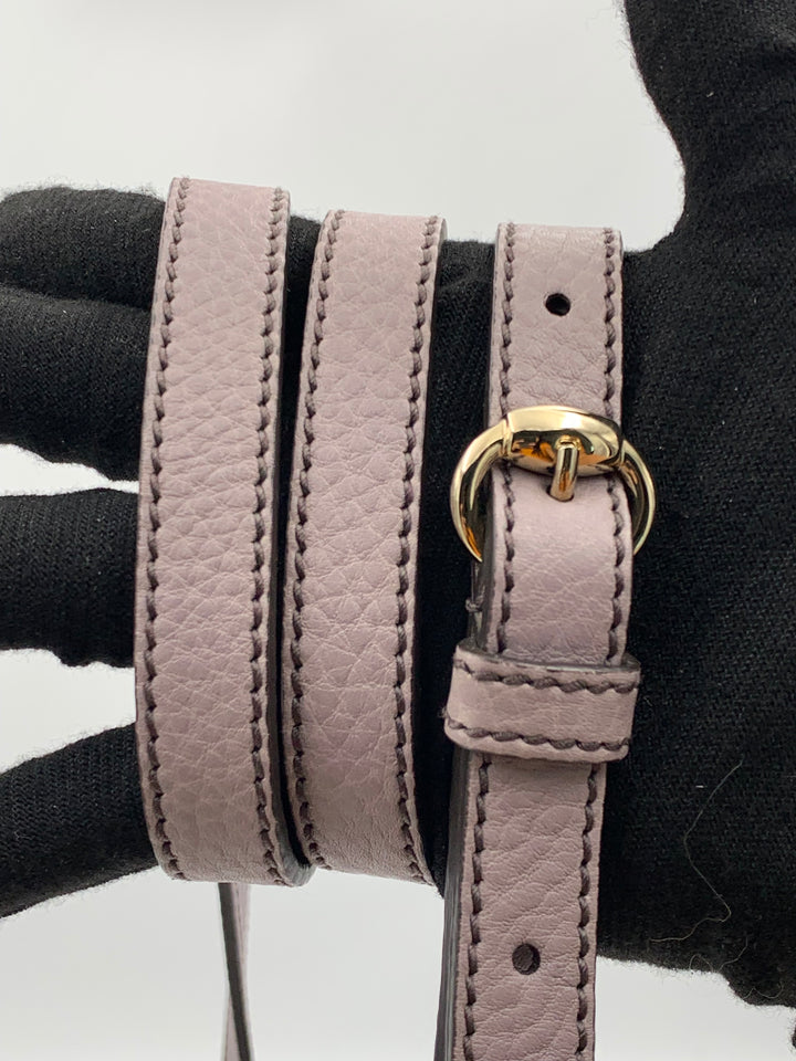 Gucci Purple Leather Small Soho Disco Crossbody Bag