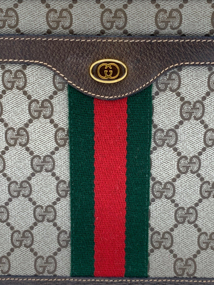 Gucci GG Canvas Web Sherry Line Shoulder Bag