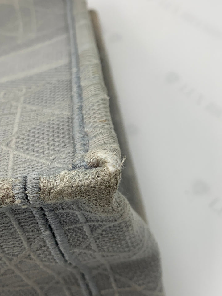 Dior Grey Canvas Medium Book Tote Bag