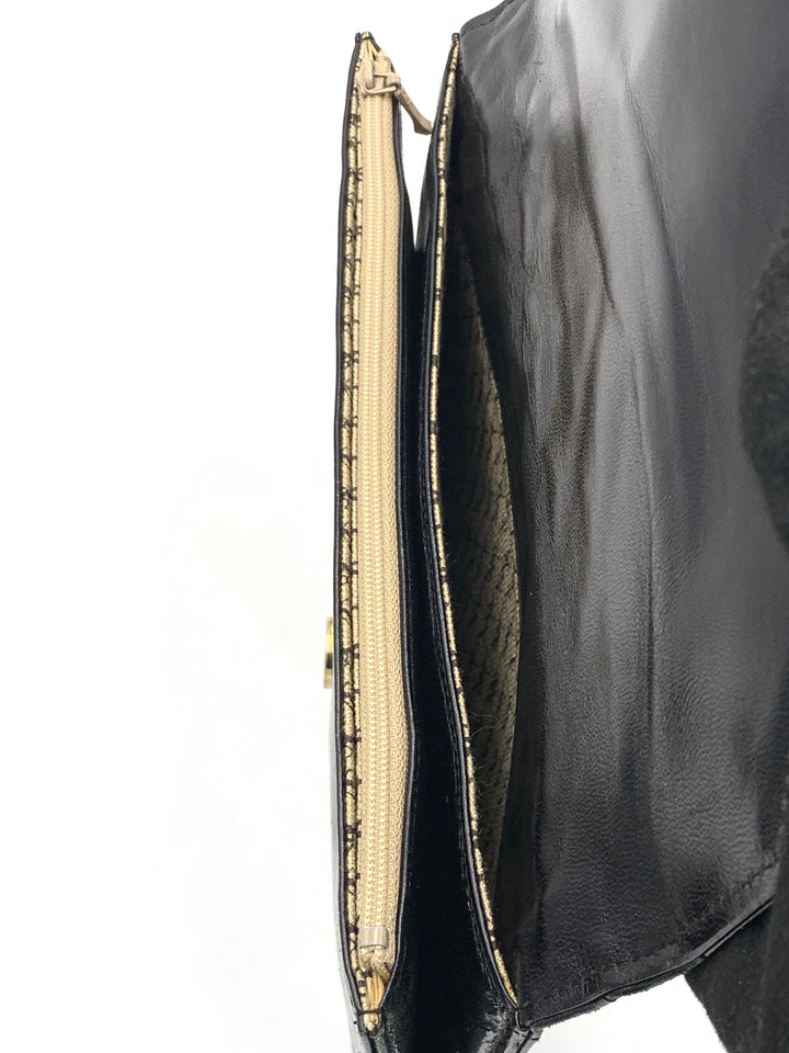 Yves Saint Laurent Black Leather Clutch Bag