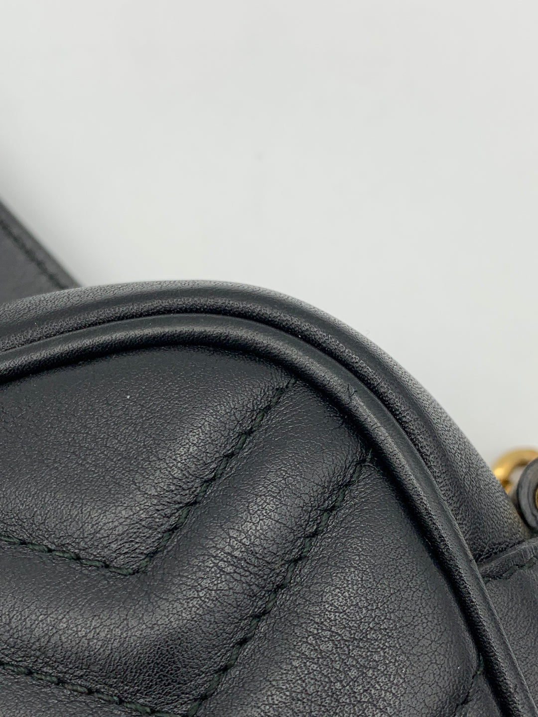 Gucci Black Marmont Matelasse Mini Camera Bag