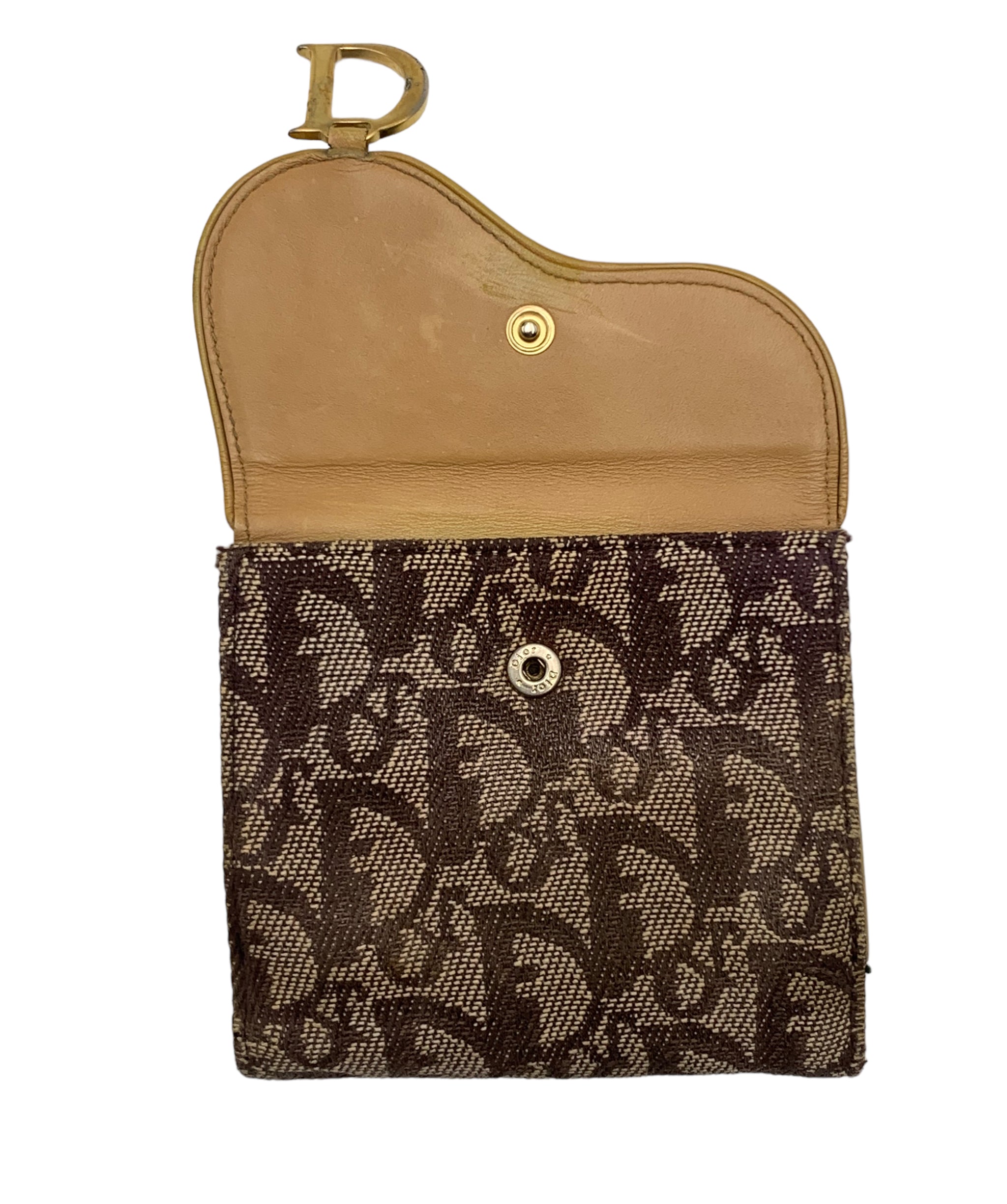 Christian Dior Trotter Canvas Compact Wallet - Brown – Lux