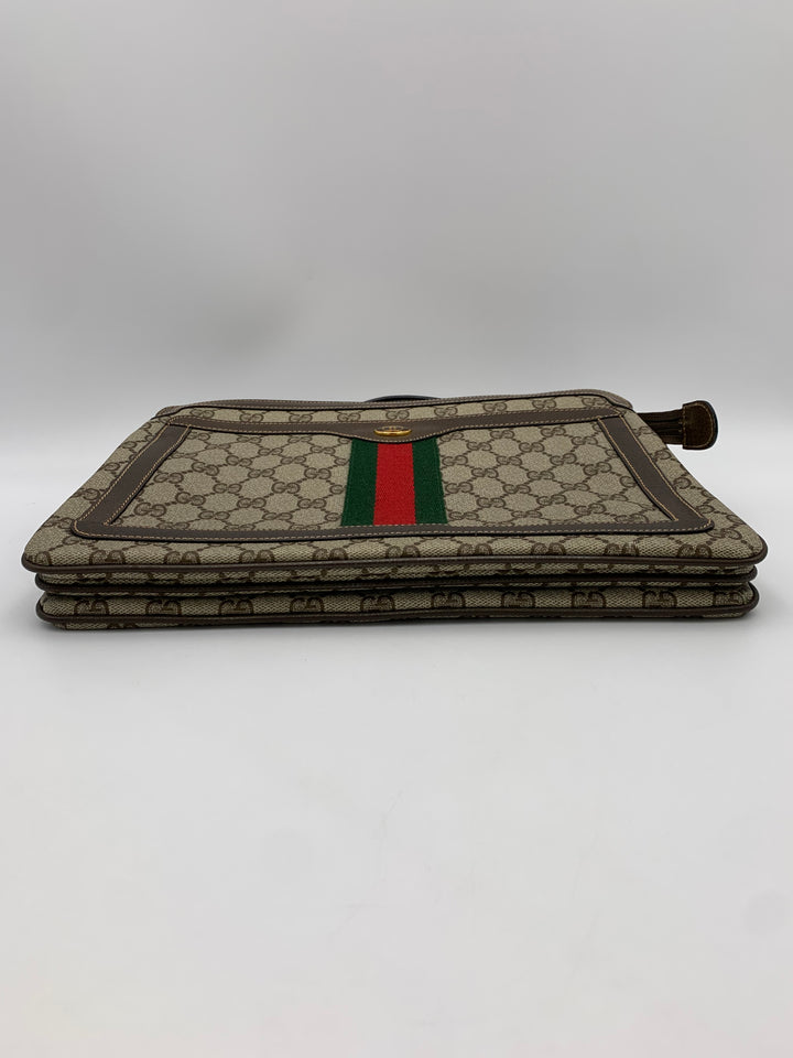 Gucci GG Canvas Web Sherry Line Shoulder Bag