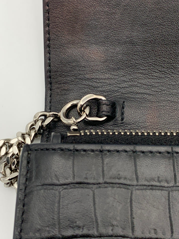 YSL Kate Tassel WOC in Crocodile Emboissed Leather