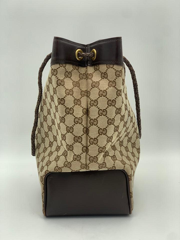 Gucci Brown Beige Gifford Tote Bag