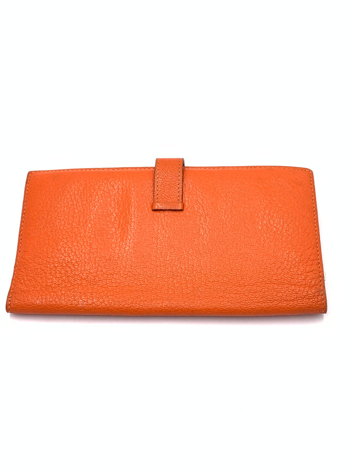 Hermes Feu Mysor Leather Bearn Gusset Wallet