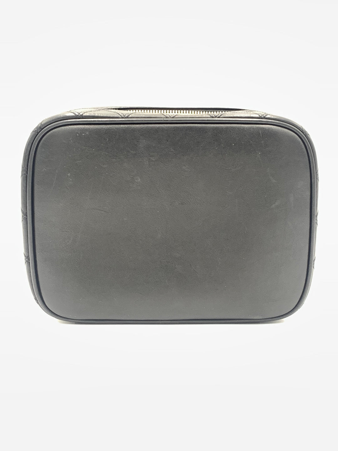 Chanel Vintage Black Leather CC Vanity Case