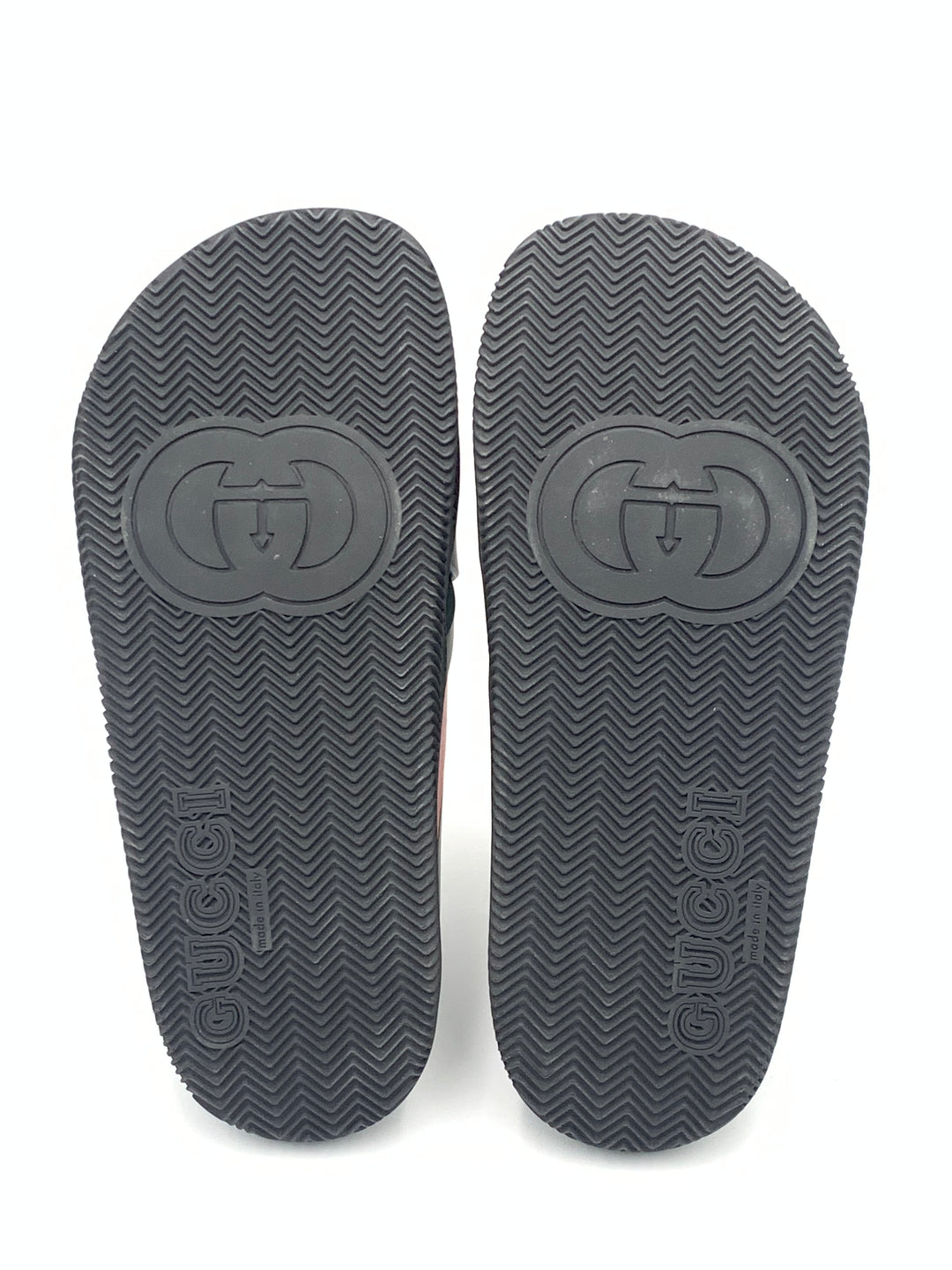 Gucci Multicolor Rubber Interlocking G Flat Slides