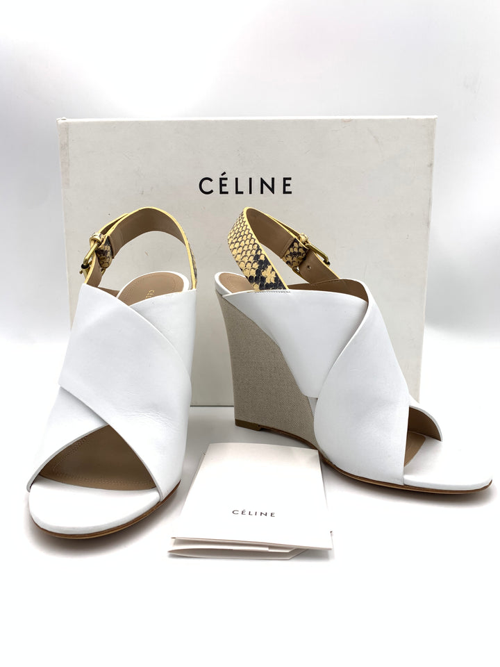 Celine Criss Cross Sandals (white)