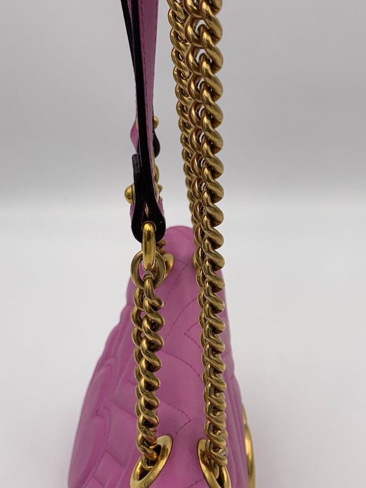 Gucci Marmont Matelasse Mini Purple Flap Bag