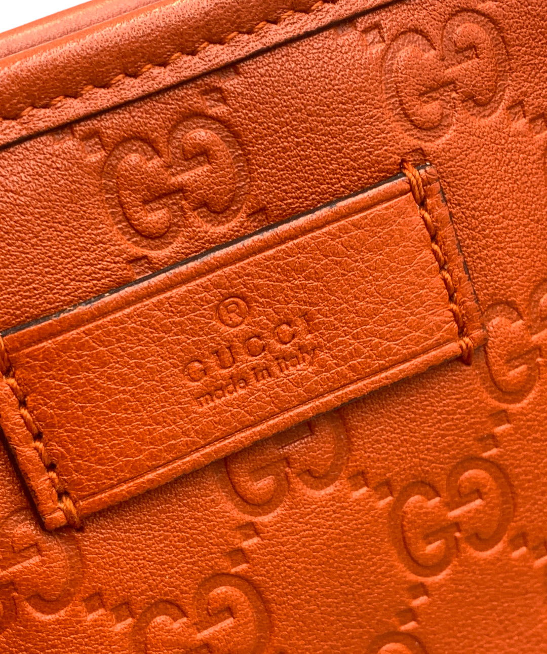 Gucci Orange Guccissima Small Tote Bag