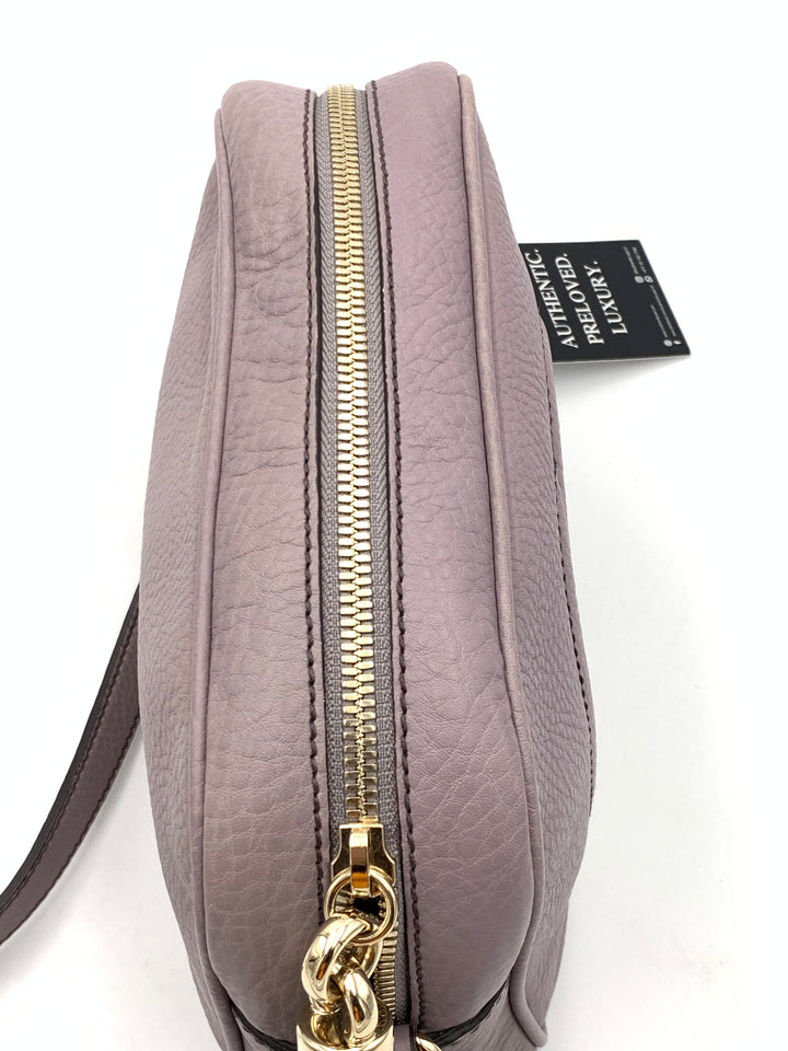 Gucci Purple Leather Small Soho Disco Crossbody Bag