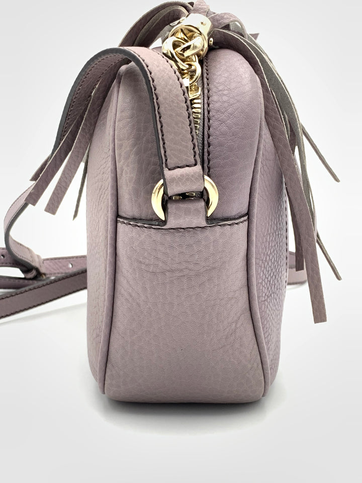 Gucci Purple Leather Small Soho Disco Crossbody Bag