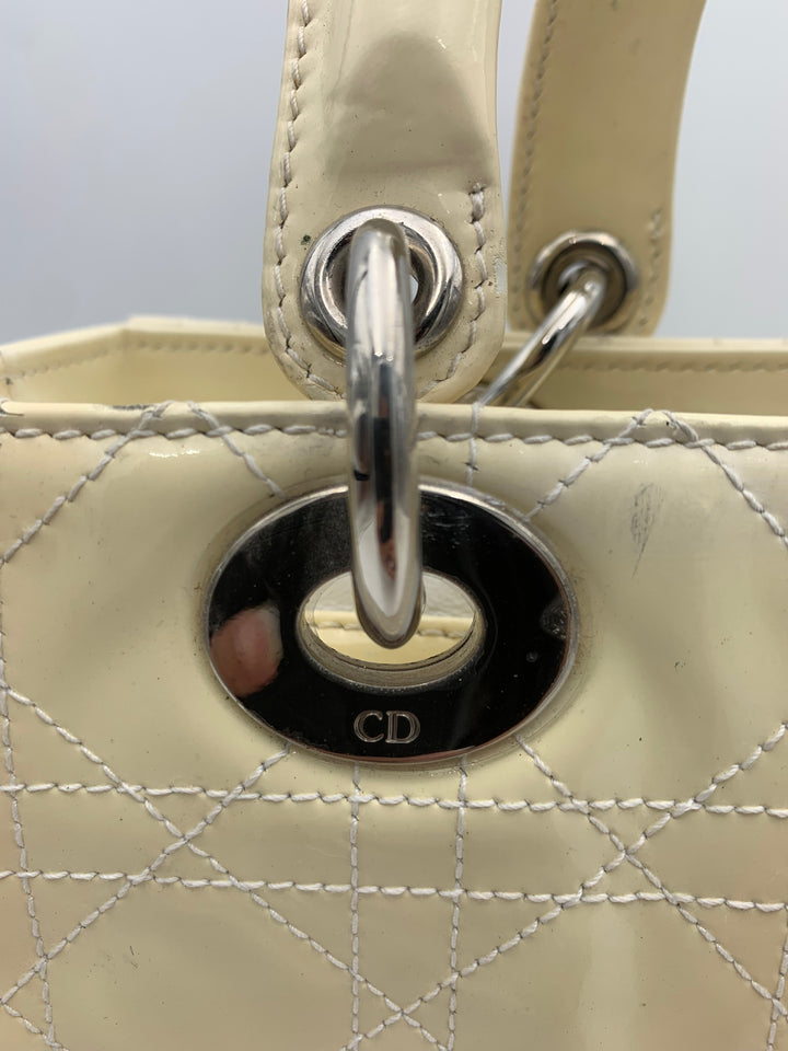 Lady Dior in Beige Cannage Patent Leather