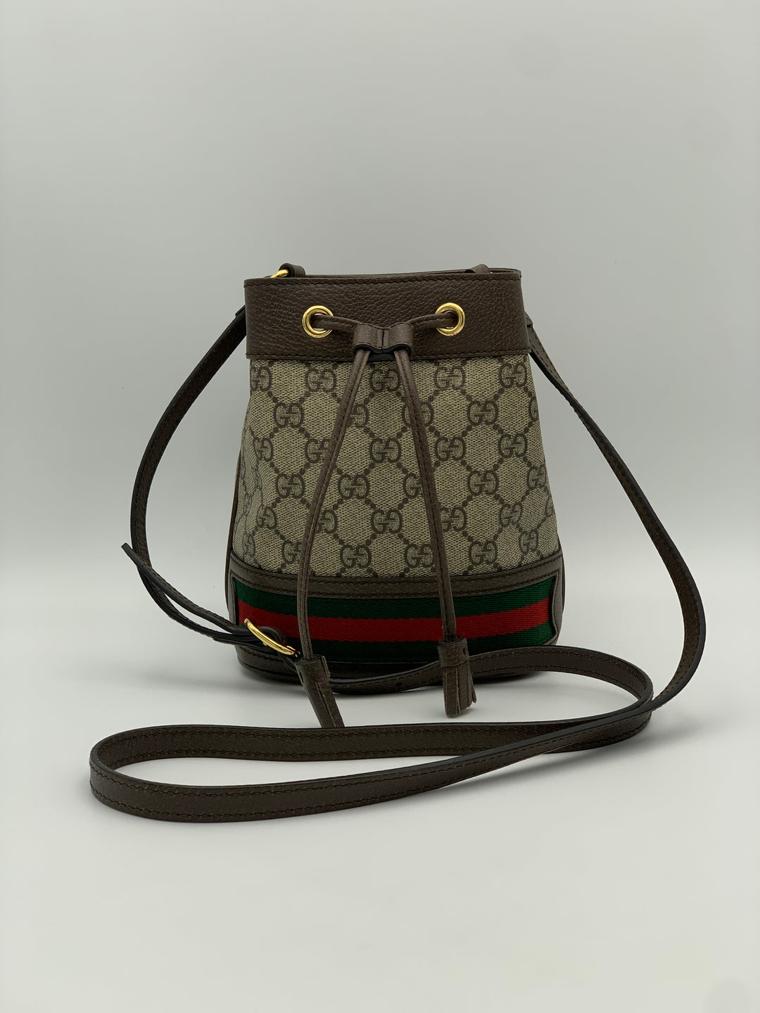 Gucci Ophidia Mini Bucket Bag-Beige