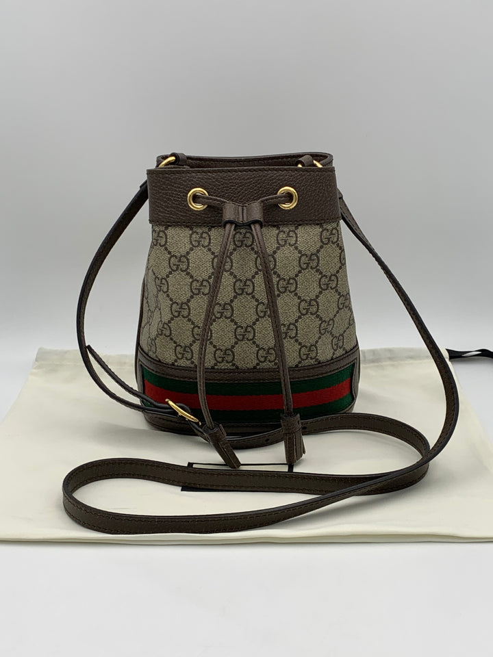 Gucci Ophidia Mini Bucket Bag-Beige